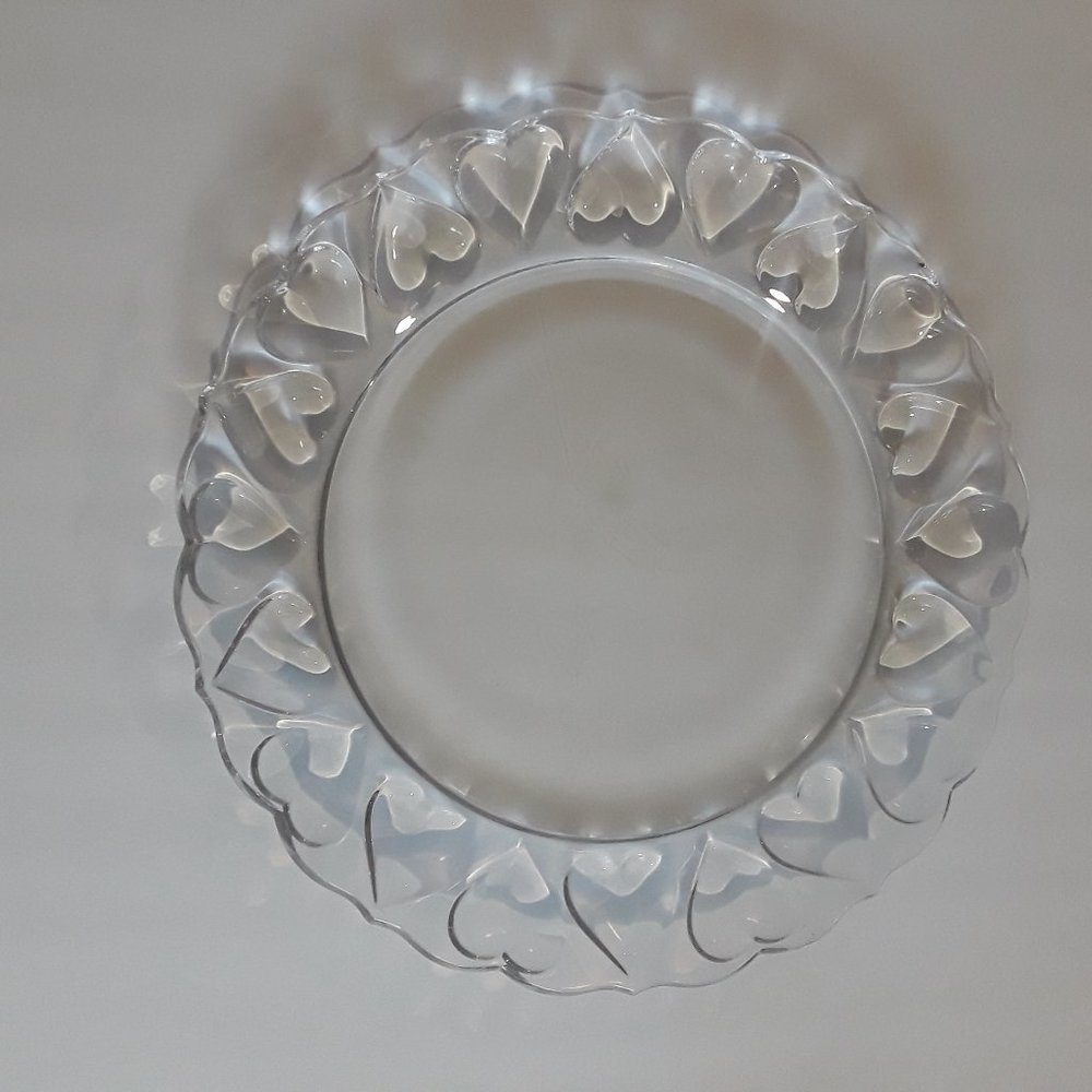 Tiffany & Co. Crystal Heart Cake Plate/Platter